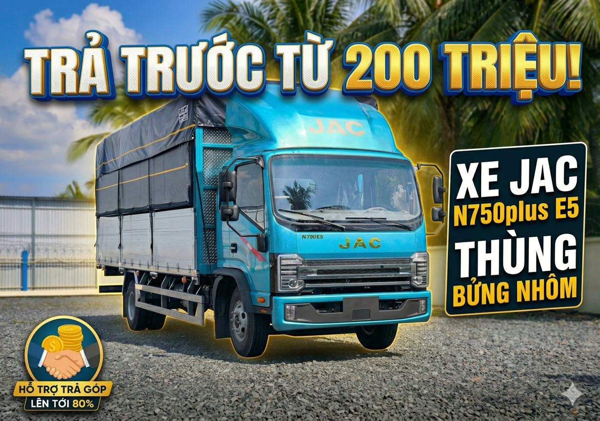 jac n750plus e5 thùng bạt bửng nhôm 