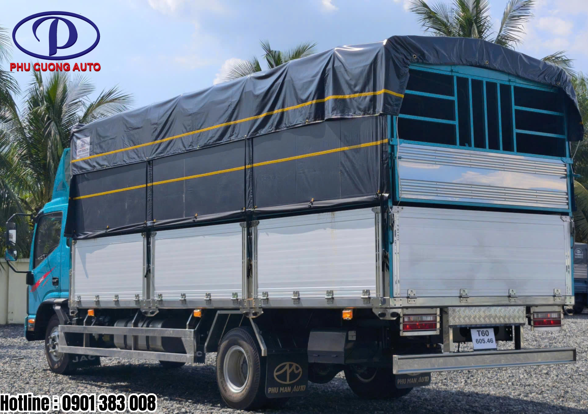 thiết kế thùng xe jac n750plus e5 thùng bửng nhôm 