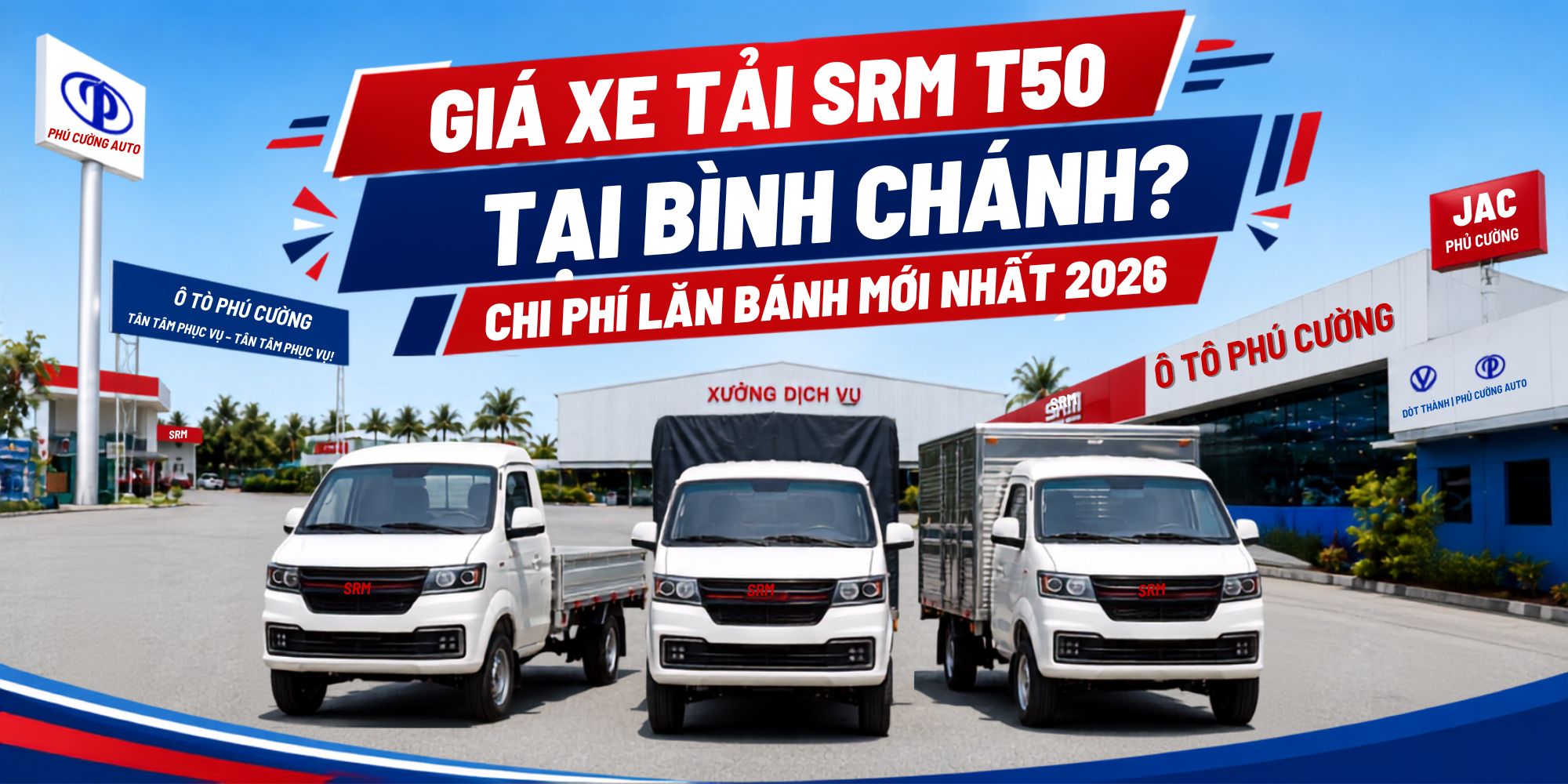 Giá xe tải SRM T50 tại Bình Chánh, TP.HCM?