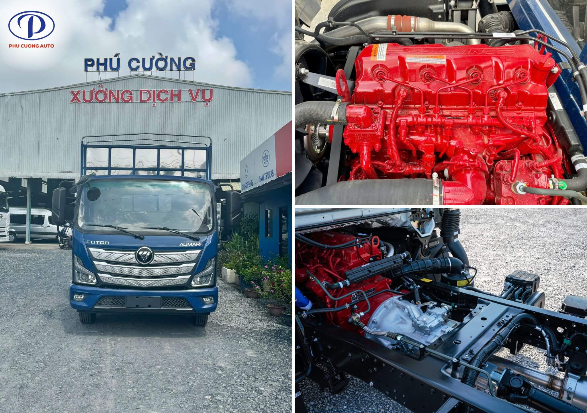 Động cơ Cummins và hộp số ZF trên xe tải Foton 5 tấn