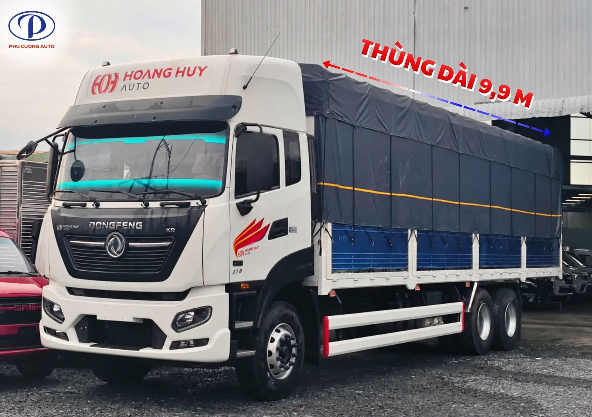 Xe tải Dongfeng KR270 cánh dơi dài 9,9 m, tải 13.2 tấn