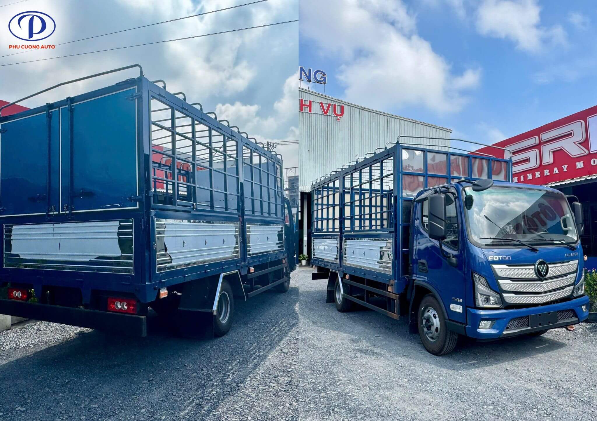 Xe tải Foton S50 thùng bạt với kết cấu năm bửng